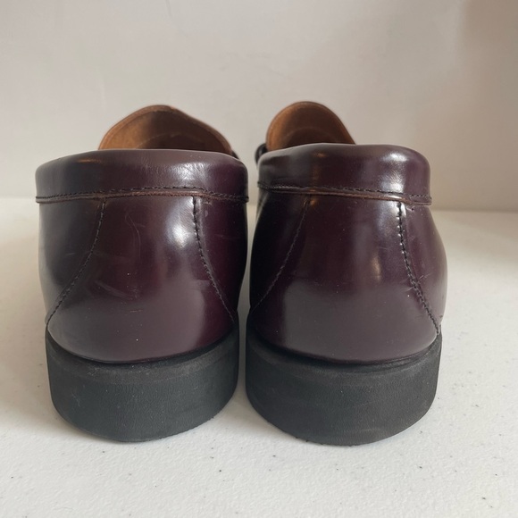 Sebago Mens Leather Dress Shoes Loafers Slip On Brown Burgundy SZ 10.5 - Picture 4 of 9